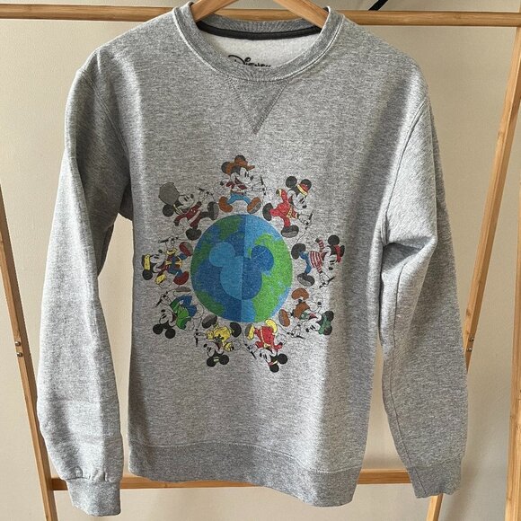 Box Lunch Disney Mickey Mouse Around the World Crewneck Sweatshirt - Picture 2 of 5